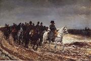 Jean-Louis-Ernest Meissonier Napoleon on the expedition of 1814 Sweden oil painting reproduction